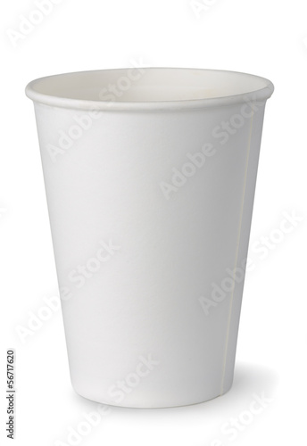 Photo: Empty white paper cup Empty white paper cup