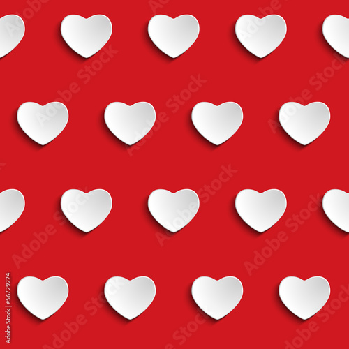 Vector: Valentine Day Heart Seamless Pattern Background Valentine Day Heart Seamless Pattern Background