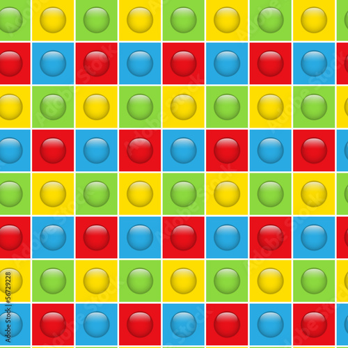 Vector: Seamless Colorful Buttons Pattern Background Seamless Colorful Buttons Pattern Background