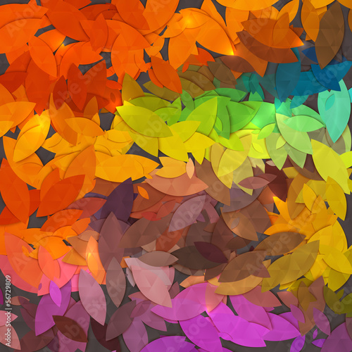 Vector: Bright abstract autumn foliage vector background Bright abstract autumn foliage vector background