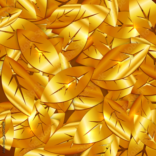 Vector: Golden foliage vector background Golden foliage vector background