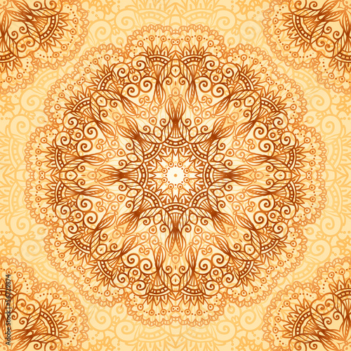 Vector: Ornate vintage seamless pattern in mehndi style Ornate vintage seamless pattern in mehndi style