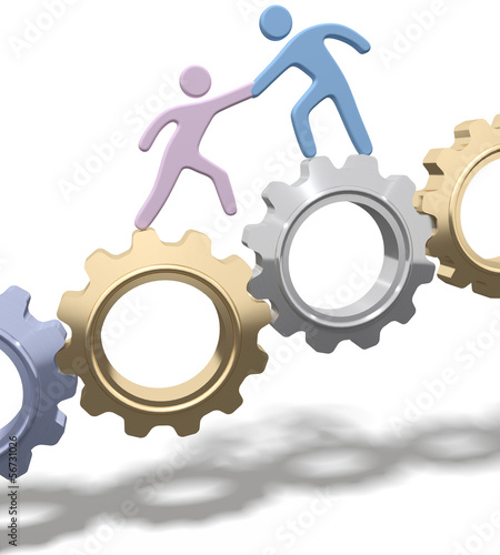 Illustration: People find technology help solution People find technology help solution