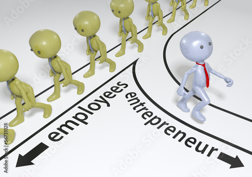 Illustration: Entrepreneur plan to startup success Entrepreneur plan to startup success