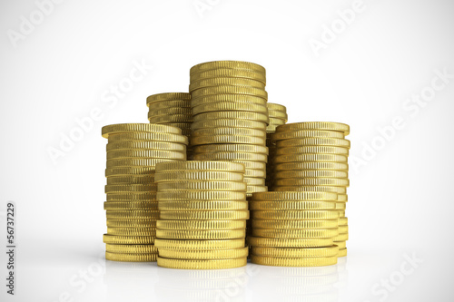 Illustration: Gold Money stacks Gold Money stacks