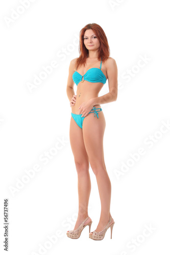 Photo: beautiful woman in a bathing suit beautiful woman in a bathing suit