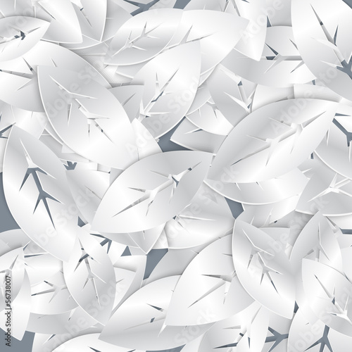 Vector: Silver white foliage abstract seamless pattern Silver white foliage abstract seamless pattern
