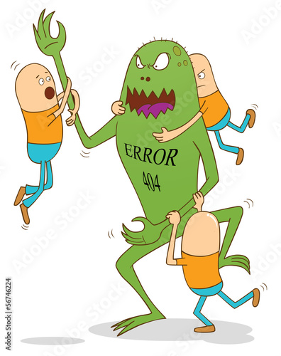 Vector: error 404 monster error 404 monster