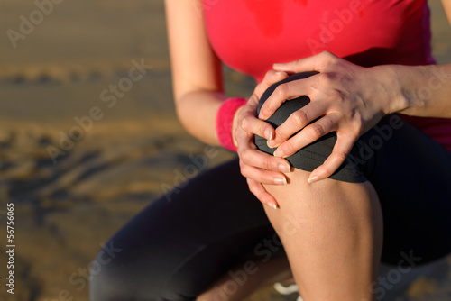 Photo: Knee runner injury Knee runner injury