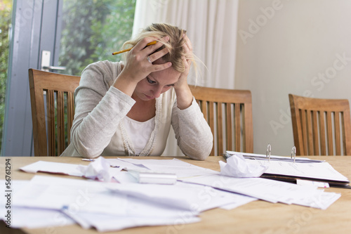 Photo: Woman in debt Woman in debt