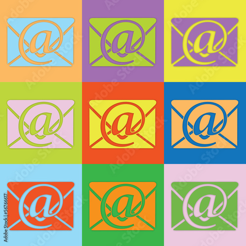 Illustration: Farbige e-mail Farbige e-mail