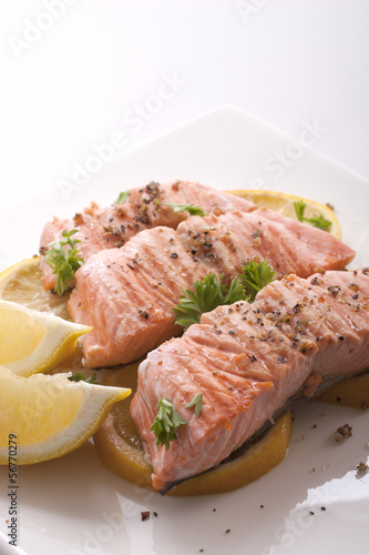Photo: salmon steak salmon steak