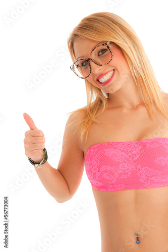 Photo: ragazza bionda con sorriso ragazza bionda con sorriso