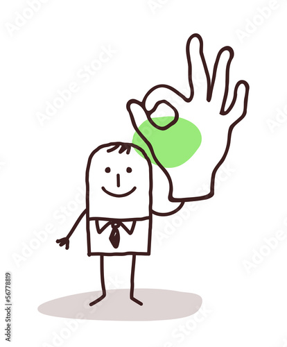 Vector: Businessman Holding Up an OK Sign hand Businessman Holding Up an OK Sign hand