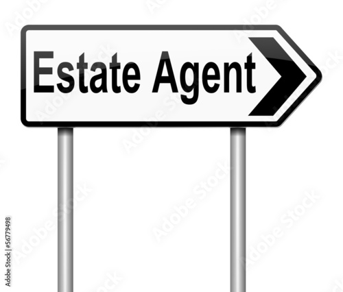 Illustration: Estate Agent concept. Estate Agent concept.