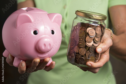 Photo: Piggy Bank and Tip Jar Piggy Bank and Tip Jar
