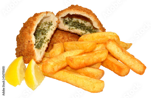 Photo: Chicken Kiev And Chips Chicken Kiev And Chips