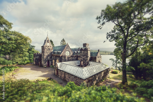 Photo: church by lake church by lake