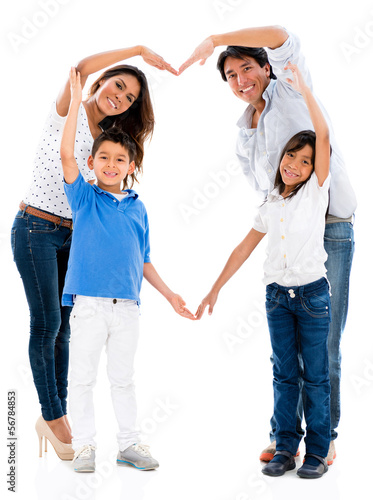 Photo: Loving family making a heart Loving family making a heart