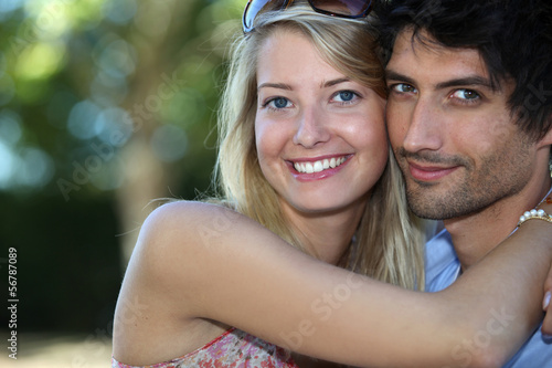 Photo: man and woman smiling man and woman smiling