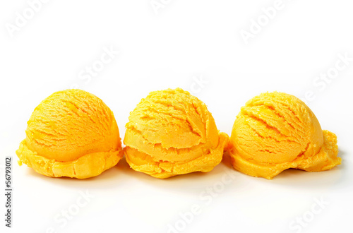 Photo: Scoops of yellow ice cream Scoops of yellow ice cream