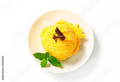Photo: Scoop of yellow ice cream Scoop of yellow ice cream