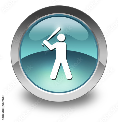 Illustration: Light Blue Glossy Pictogram "Baseball" Light Blue Glossy Pictogram "Baseball"