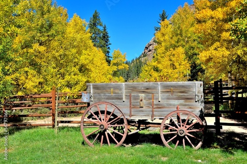 Photo: Old Western Wagon in the Fall Old Western Wagon in the Fall