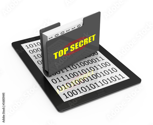 Illustration: Top secret concept Top secret concept