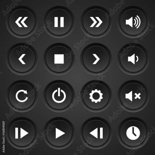 Vector: Set of buttons. Set of buttons.