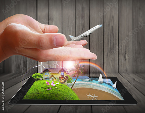 Photo: touch- tablet in hands touch- tablet in hands