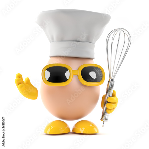 Illustration: Chef Egg is ready with the whisk Chef Egg is ready with the whisk