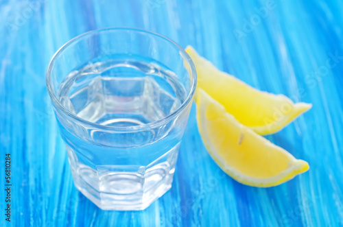 Photo: water with lemon water with lemon