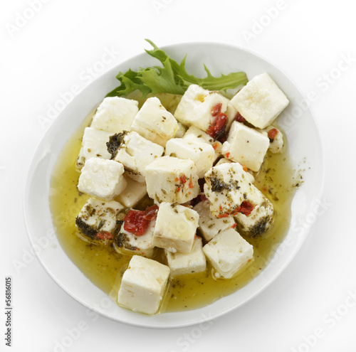 Photo: Feta Cheese With Oil And Herbs Feta Cheese With Oil And Herbs