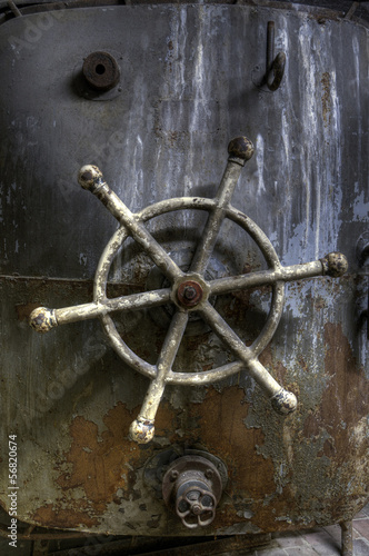 Photo: Old rusty steering wheel Old rusty steering wheel