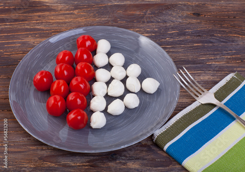 Photo: Closeup of Caprese Salad Closeup of Caprese Salad