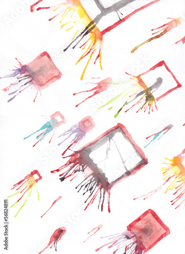 Illustration: cubi infuocati cubi infuocati