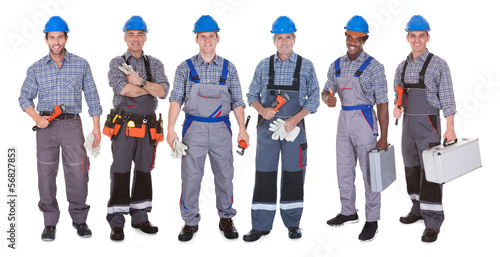 Photo: Group Of Plumber With Tools Group Of Plumber With Tools