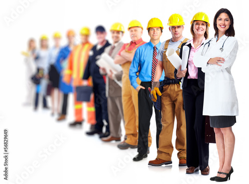 Photo: Professional workers group. Professional workers group.
