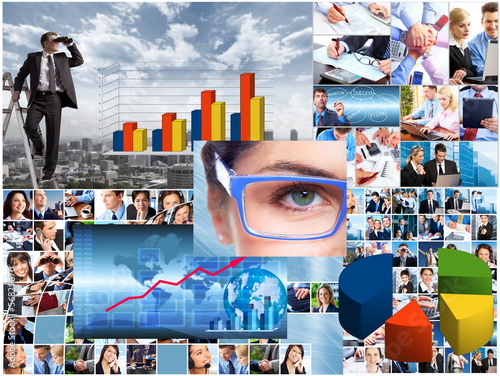 Photo: Business collage. Business collage.