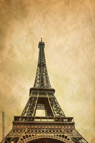Photo: retro style Eiffel Tower retro style Eiffel Tower