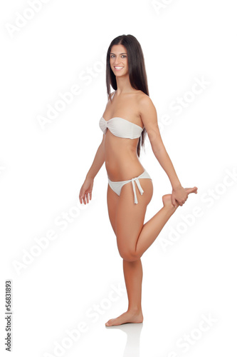 Photo: Attractive brunette girl with bikini Attractive brunette girl with bikini