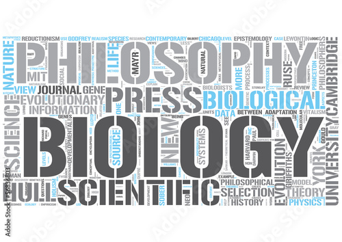 Vector: Philosophy of biology Word Cloud Concept Philosophy of biology Word Cloud Concept