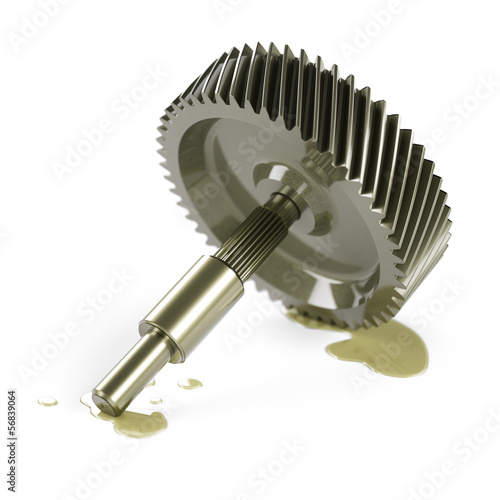Photo: Oiled machine part Oiled machine part