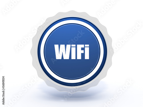 Illustration: wifi star icon on white background wifi star icon on white background