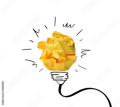 Photo: Idea concept with paper notes Idea concept with paper notes