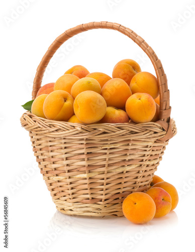 Photo: apricot on white background apricot on white background