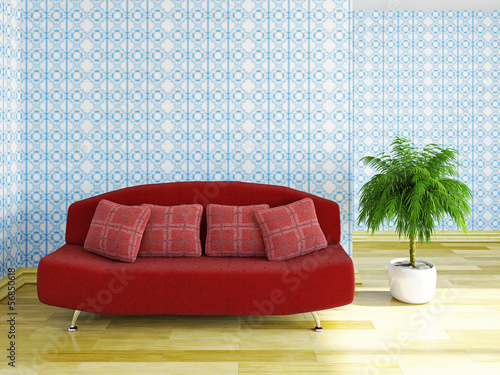 Illustration: Sofa with pillows Sofa with pillows
