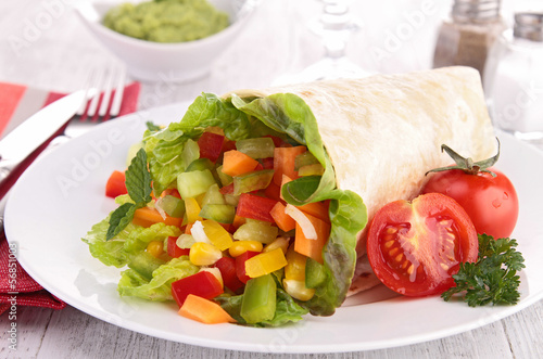 Photo: vegetable wrap vegetable wrap