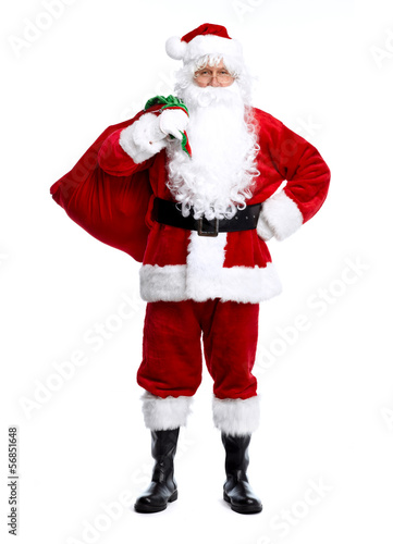 Photo: Santa Claus isolated on white. Santa Claus isolated on white.